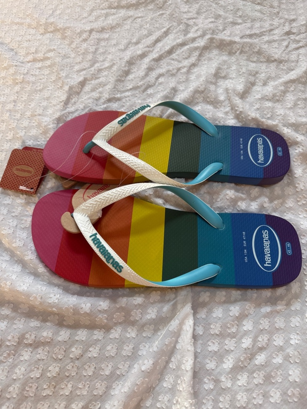 havaianas Rainbow Flip Flops SZ M 13 - Picture 9 of 9